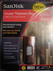 проДам USB Drive флешдрайв SanDisk Cruzer Titanium Plus 4 Gb новый в упаковке Город Уфа