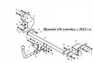 Фаркоп в Уфе Hyundai i30 хэтчбек, с 2012 г.в.jpg